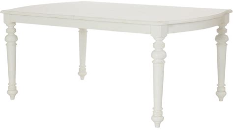 Lynn Haven Soft Dover White Extendable Leg Dining Table From American