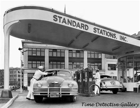 A Standard Crown Gas Station California 1950s Vintage Photo Print