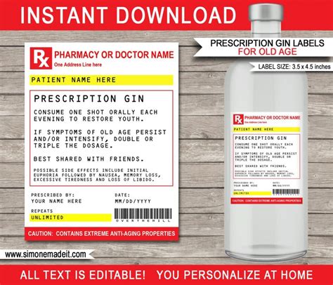 Home delivery pharmacy order form to mail your prescription: Pill Bottle Label Template ~ Addictionary