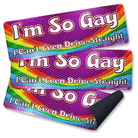 Anley I M So Gay I Can T Even Drive Straight Car Magnet Signs Reflective Truck And Vehicle