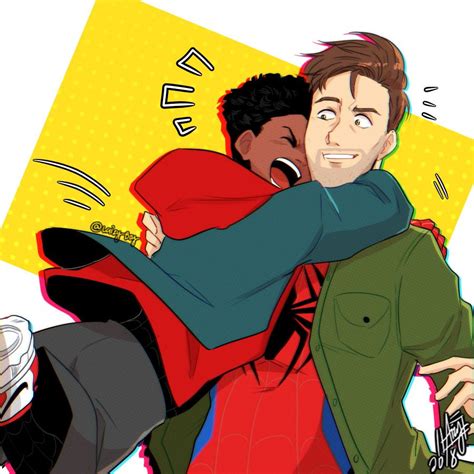 Spider Man Into The Spider Verse Miles Moralespeter B Parker