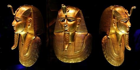 Varying Profiles Of The Golden Mask Of Pharaoh Psusennes I Who Was