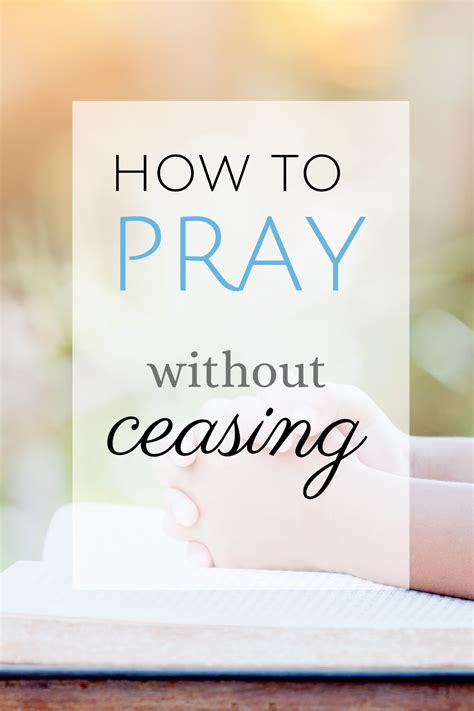 How To Pray Without Ceasing Megan Allen Ministries