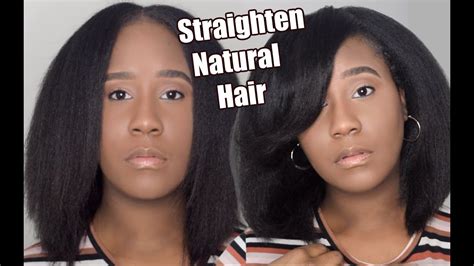 How To Tutorial Straighten 4c Hair With Flat Iron Easy Straighten 4c