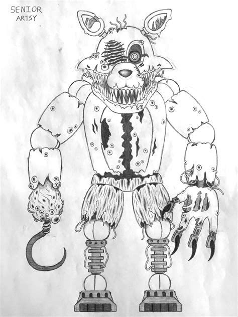 Kids Drawing Activities Twisted Fnaf Coloring Pages Five Nights At