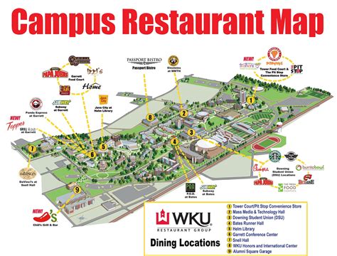 Campus Restaurant Map