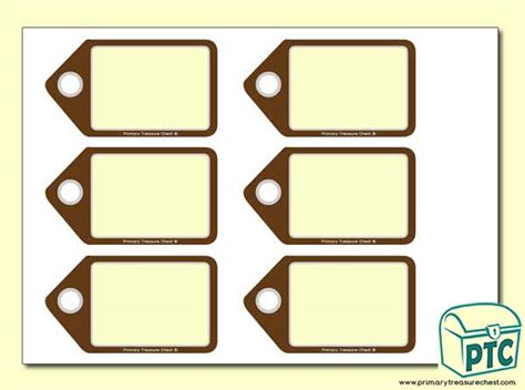 Bakery Shop Tags Labels Primary Treasure Chest