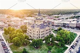 Panoramic of Downtown Denton Texas | High-Quality Architecture Stock ...