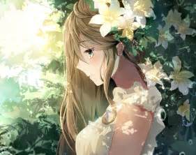 Anime Girl Flower In Hair