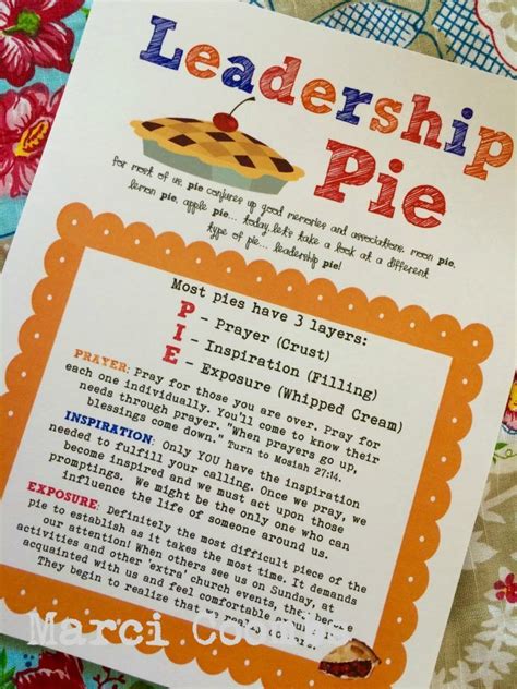 Leadership Pie Handout Artofit