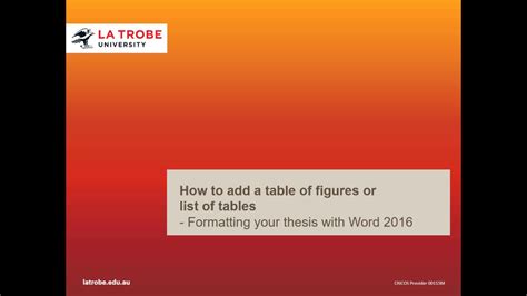 How To Create A Table Of Figures Or List Of Tables With Word 2016 Youtube