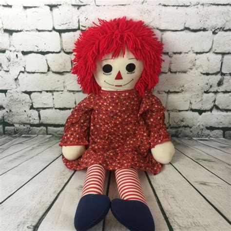 Jumbo Giant Vtg Annabelle Raggedy Ann Doll 36 Scary Halloween Prop Red Hair Ebay