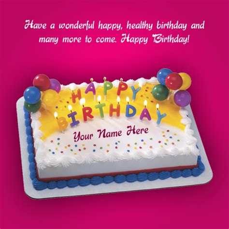 Beautiful Birthday Greeting Card With Cake Wishes Greeting Card