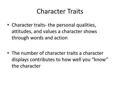 Ppt Character Traits Powerpoint Presentation Free Download Id5351261