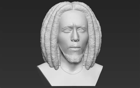3d Printed Bob Marley Bust 3d Printing Ready Stl Obj Formats By Printedreality Pinshape