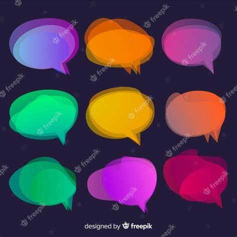 Free Vector Overlay Colourful Shapes For Speech Bubbles