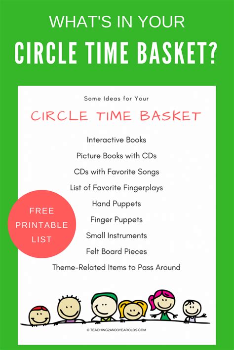 Free Circle Time Printable Circle Time Board Preschool Circle Time