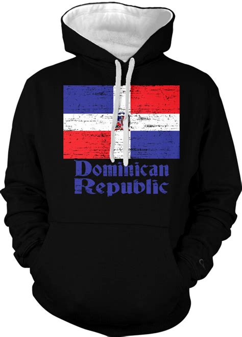 República Dominicana Flag Dominican Republic Pride 2 Tone Hoodie Pullover Ebay