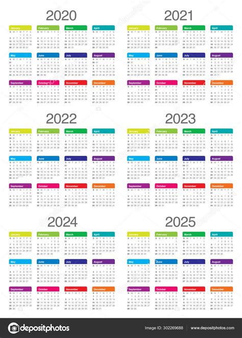 2021 2022 2023 2024 Calendar Year 2020 2021 2022 2023 2024 2025