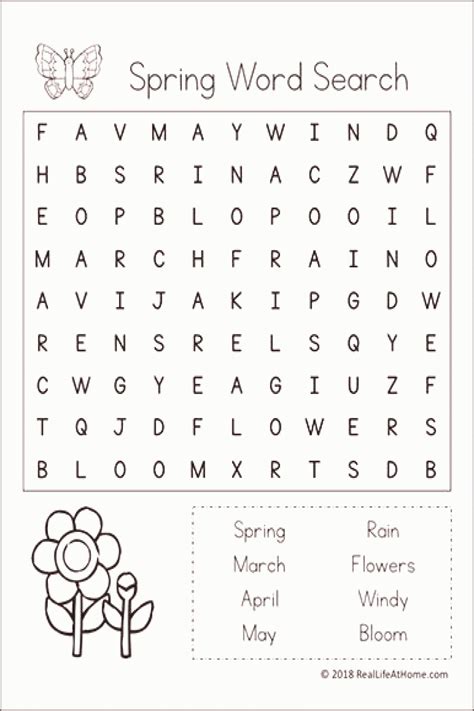 Spring Word Search Printables Printable Word Searches
