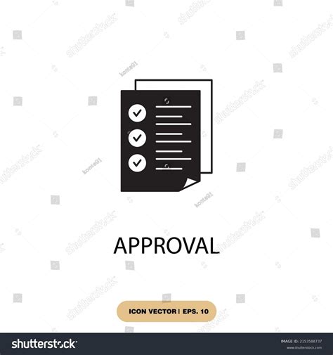 Approval Icons Symbol Vector Elements Infographic Stock Vector Royalty