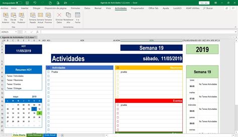 Agenda De Actividades En Excel 12500 En Mercado Libre