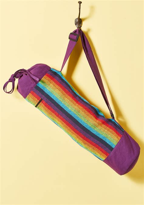 Rainbow Stripe Gheri Yoga Mat Bag Yoga Bags Accessories Namaste