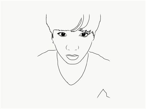 Bts Jimin Outline Drawing Nashanaray