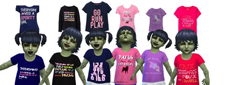 Lana Cc Finds Franzillasims Assorted Simlish Graphic Tees For