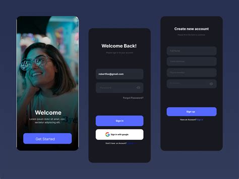 Splash Sign In And Sign Up Screen Ui Design By Muhammad Abdullah On