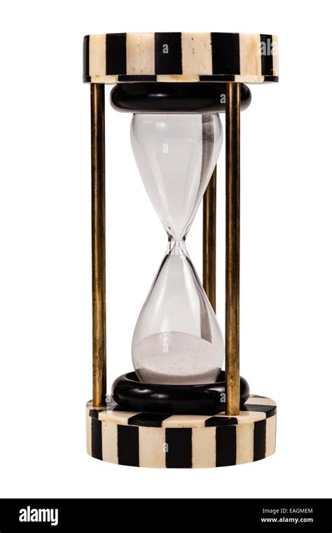 A Modern Hourglass Isolated Over A White Background Stock Photo Alamy