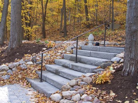 Handrail On Stone Steps Outdoor Handrail Iron Handrails Driveway Design