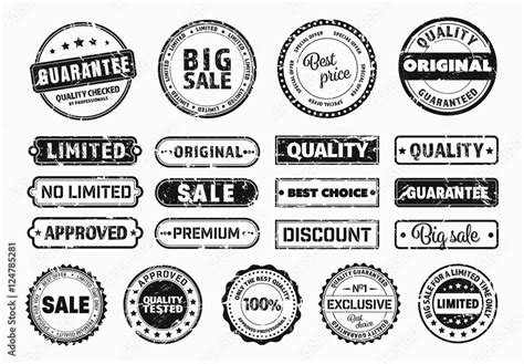 21 Vintage Stamp Style Label And Sticker Layouts Stock Template Adobe