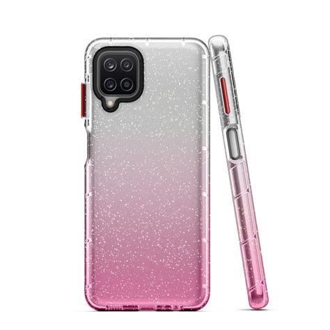 Zizo Surge Series For Galaxy A12 Case Sleek Pink Glitter Case