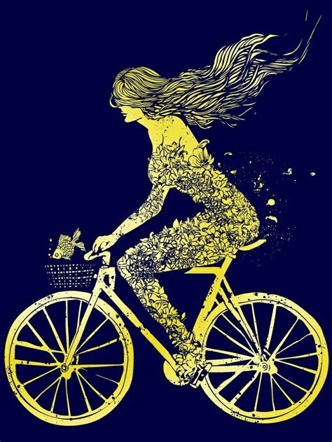 Bike Art Print Bicycle Print Bicycle Girl Bicycle Design Bike