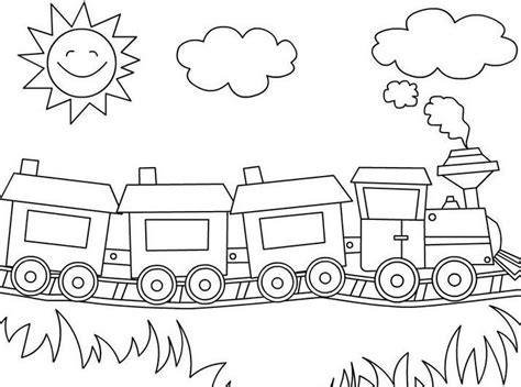 mewarnai kereta api kartun  unik kindergarten