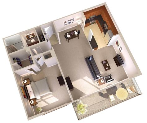 Smart placement small 1 bedroom apartment floor plans ideas house. One Bedroom Apartments with Balcony | Topaz House