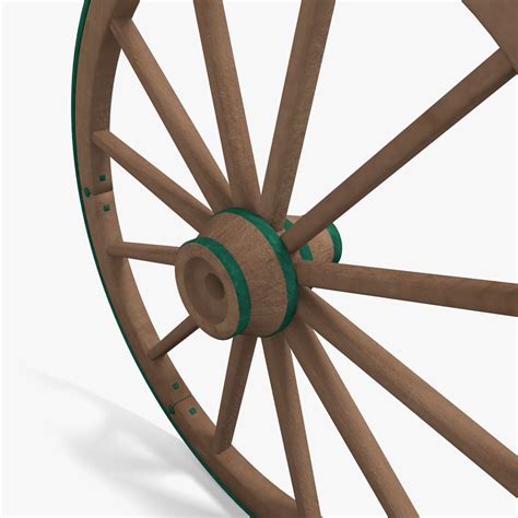 Wagon Wheel 3d Model 23 Blend 3ds Dae Obj Stl Free3d