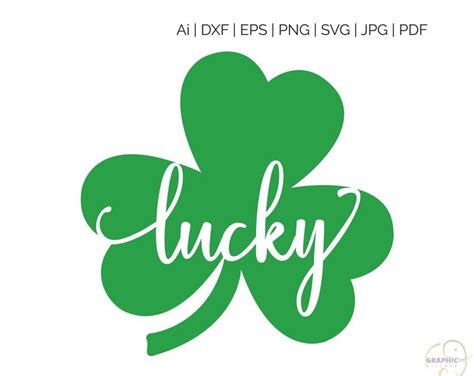 Instant Download Cut File Lucky Shamrock Svg Svg Dxf Png Cutting Files
