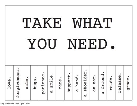 Take What You Need Tags