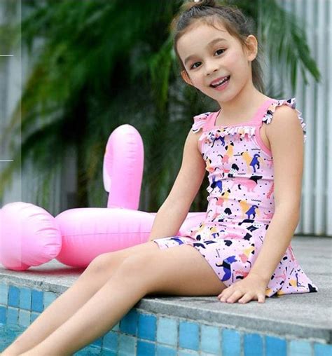 Toddler Girls Swimsuit Skirt Kid One Piece Swimwear Baby Bathing Suit