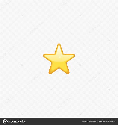 Shining Stars Emoji Realistic Star Icon Isolated Vector Stock Vector