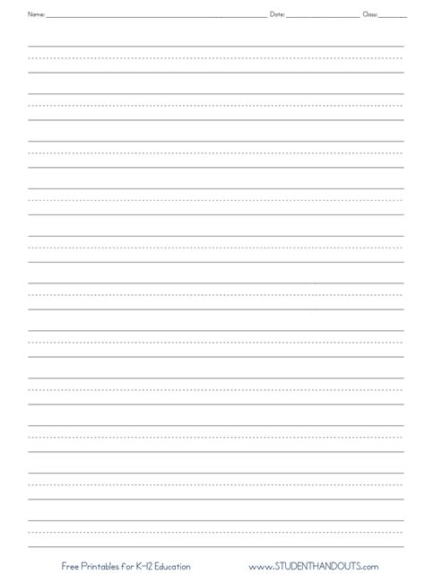 Mar 02, 2021 · homeimprovementhouse: Full page writing paper no picture. Appropriate for second grade. From studenthandouts.com ...