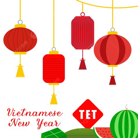 Tet New Year Vector Hd Images Watermelon Vector Decoration Lamp Design