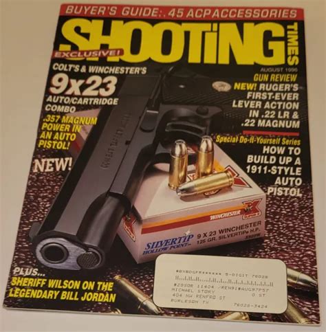 SHOOTING TIMES AUGUST 1996 Colts Winchesters Magazine Vintage
