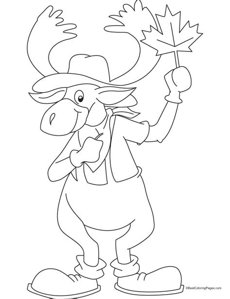 Moose Coloring Pages For Kids Coloring Home