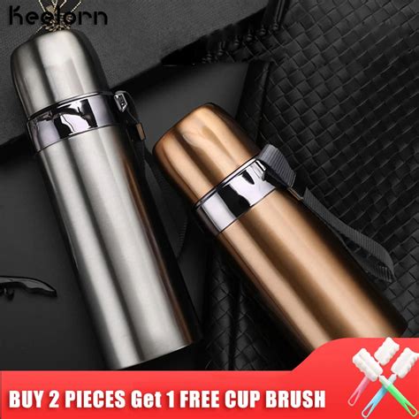 Keelorn 350ml 500ml Stainless Steel Double Vacuum Flask Thermoses Cup