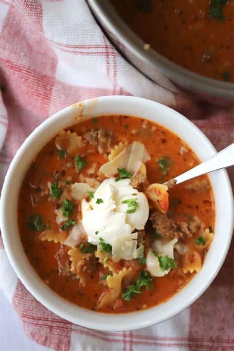 Easy Lasagna Soup Recipe 30 Minute Meal Video The Carefree Kitchen