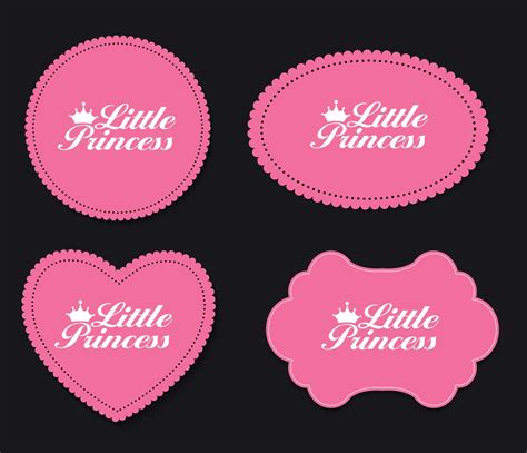 Little Princess Label Set Vector Illustration 4549466 Vector Art At