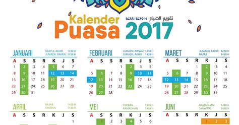 Kalender Puasa Ramadhan 2017 Rekan Bunda